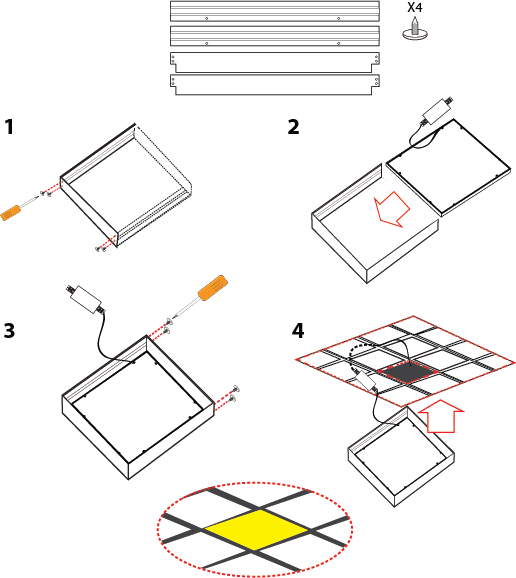 installation cadre alu